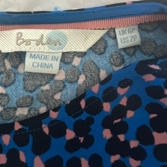 🎈Host Pick🎈EUC Boden tea dress 2P retro print waistband knee length 1/2 sleeve - Picture 12 of 15